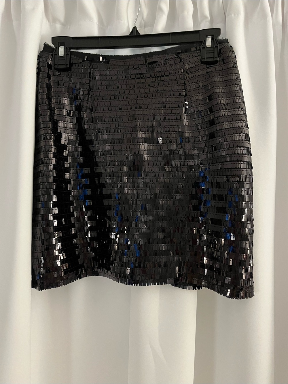 Black Sequin Mini Skirt